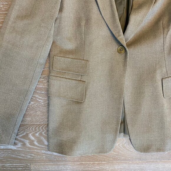 DKNY Wool-Blend Blazer | Brown | 12. - Picture 3 of 6